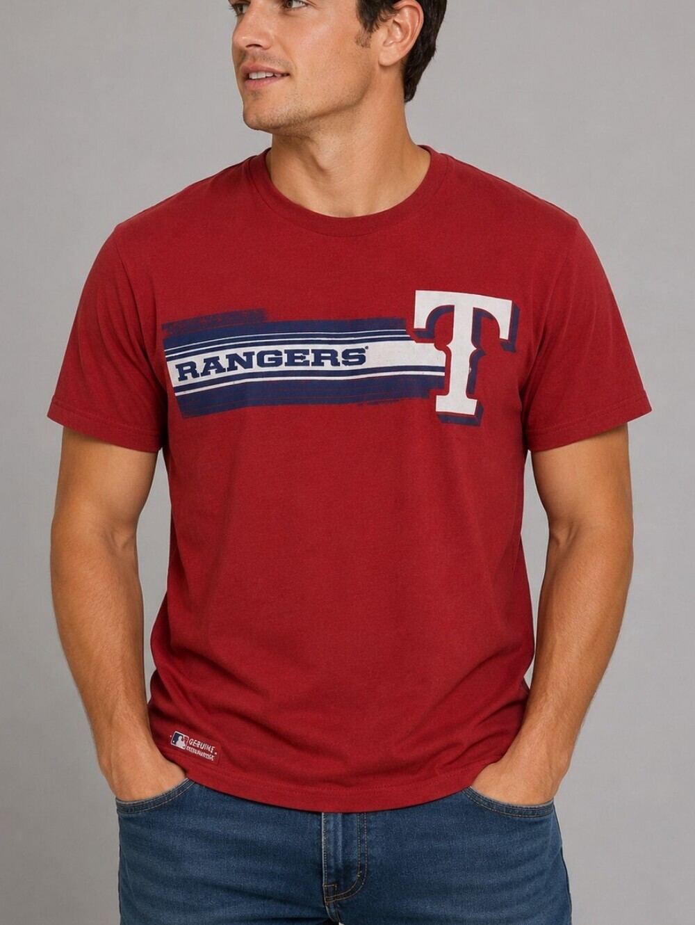 3/$30 Genuine MERCHANDISE Texas Rangers Red Dri Fit T-Shirt Size Small
